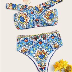 Off shoulder bikini swimsuit